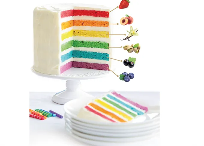 Rainbow cake vaniglia